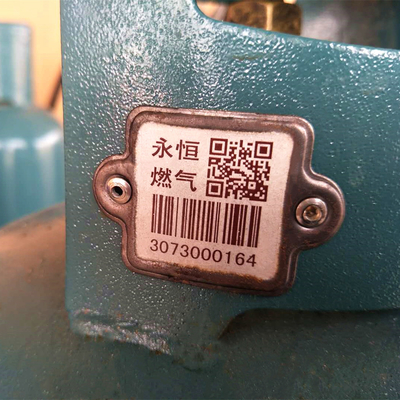 Résistance à hautes températures d'étiquette de code barres de cylindre de l'acier inoxydable 304 Code QR